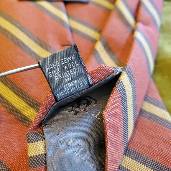 Robert Talbott striped silk and wool blend men's necktie - Picture 6 of 10